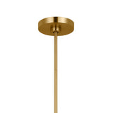 Odelia Medium Pendant 22", White and Brass