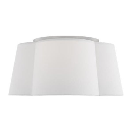 Odelia Flush Mount 14", White and Brass