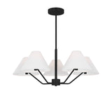 Wallace 5 Light Chandelier 30", Matte Black