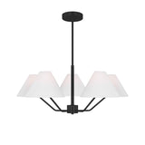 Wallace 5 Light Chandelier 30", Matte Black
