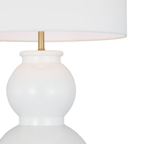Truett Table Lamp 27", Glossy White