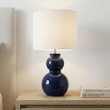 Truett Table Lamp 27", Glossy Navy
