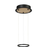 Roscoe 12 Light LED Chandelier 32", Black and Brass