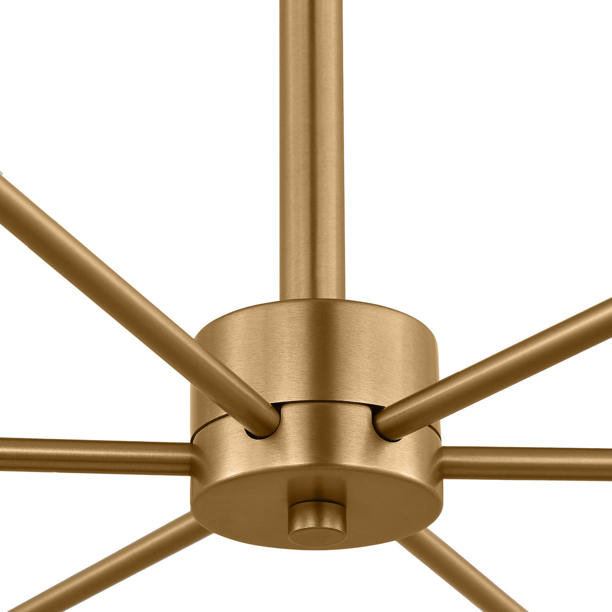 Wallace 6 Light Chandelier 38", Satin Brass