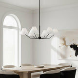 Wallace 6 Light Chandelier 38", Matte Black