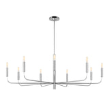 Thayer 9 Light Chandelier 48", Polished Nickel