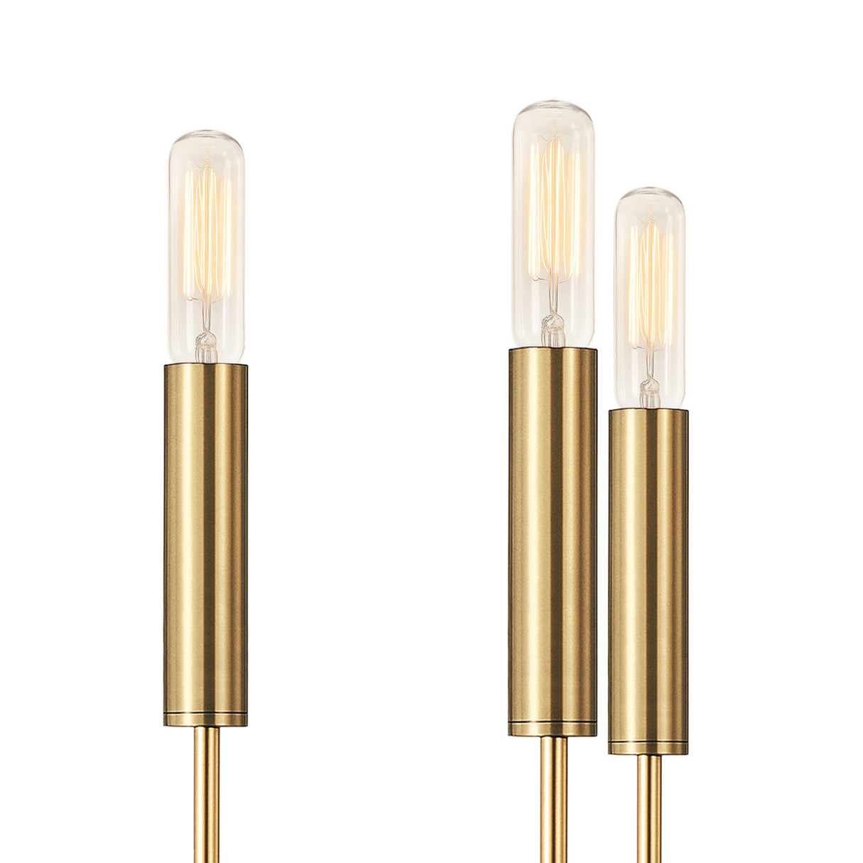 Thayer 15 Light Two-Tier Chandelier 49", Modern Brass