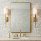 Thayer Wall Sconce 20" for Modern home with White Pebble Tile