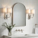 Thayer Double Wall Sconce 14", Polished Nickel