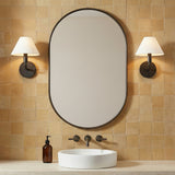 Altair Wall Sconce 10, Aged Iron for Transitional home with Warm Beige Tile