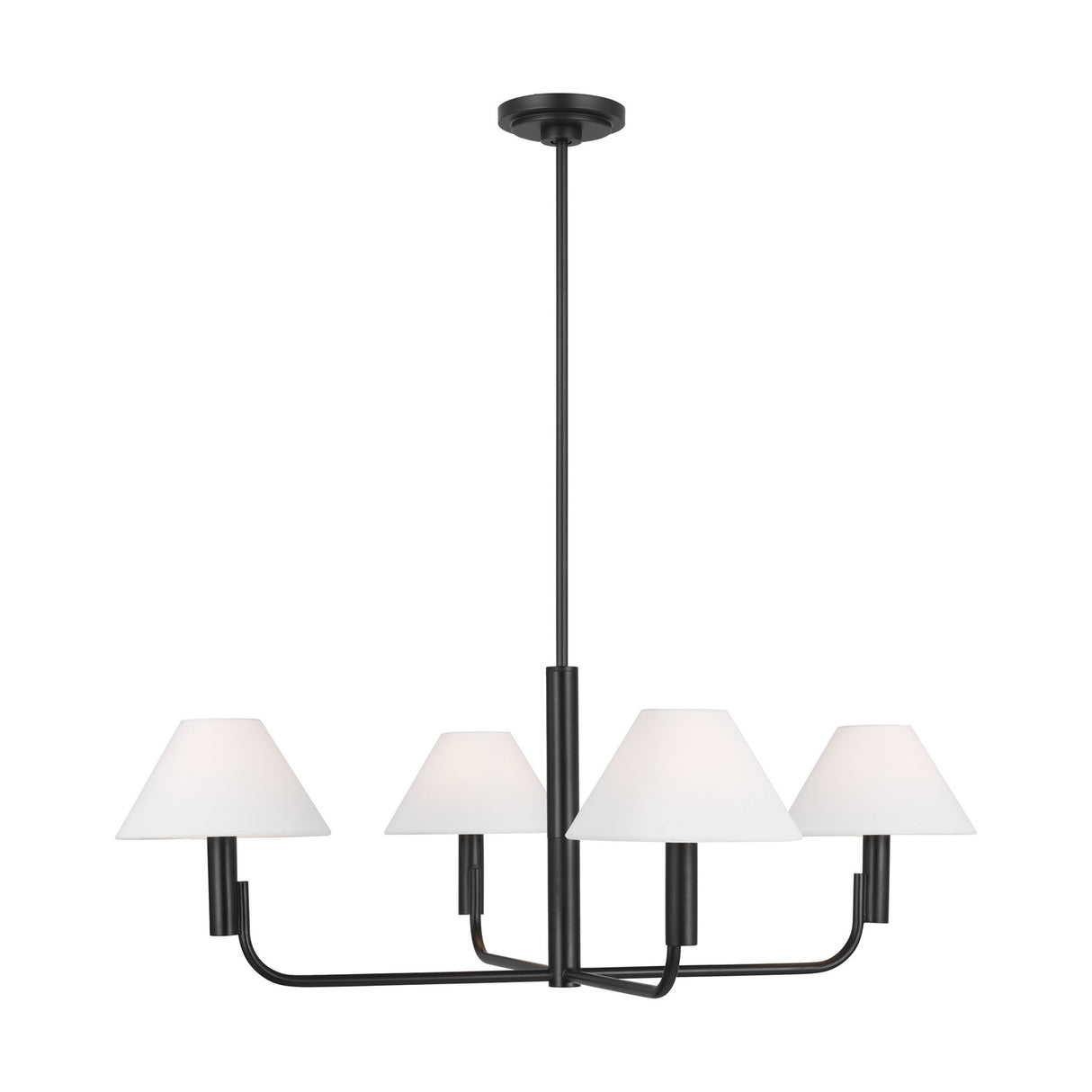 Altair 4 Light Chandelier 34", Aged Iron