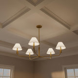 Altair 5 Light Chandelier 40", Modern Brass
