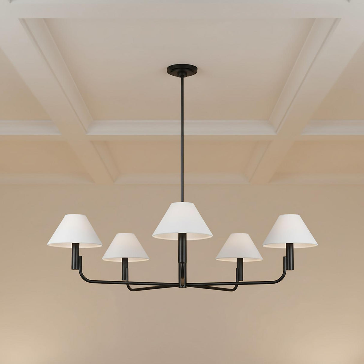 Altair 5 Light Chandelier 40", Aged Iron