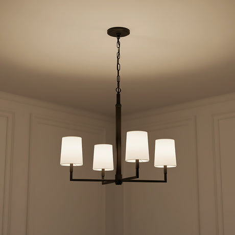 Andrew 4 Light Chandelier 27" for Transitional home with White Walls