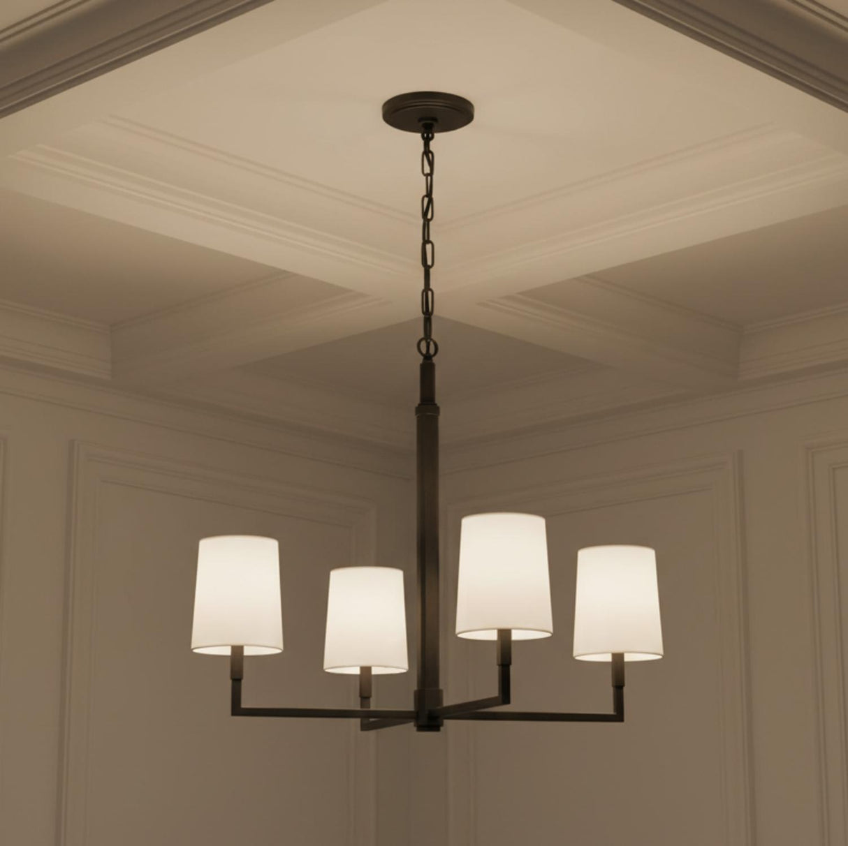 Andrew 4 Light Chandelier 27", Aged Iron