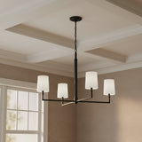 Andrew 4 Light Chandelier 36" for Transitional home with Beige Textured Walls