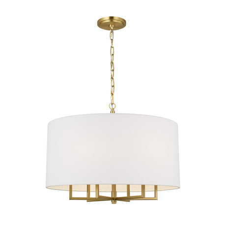 Andrew 6 Light Pendant 25", Modern Brass