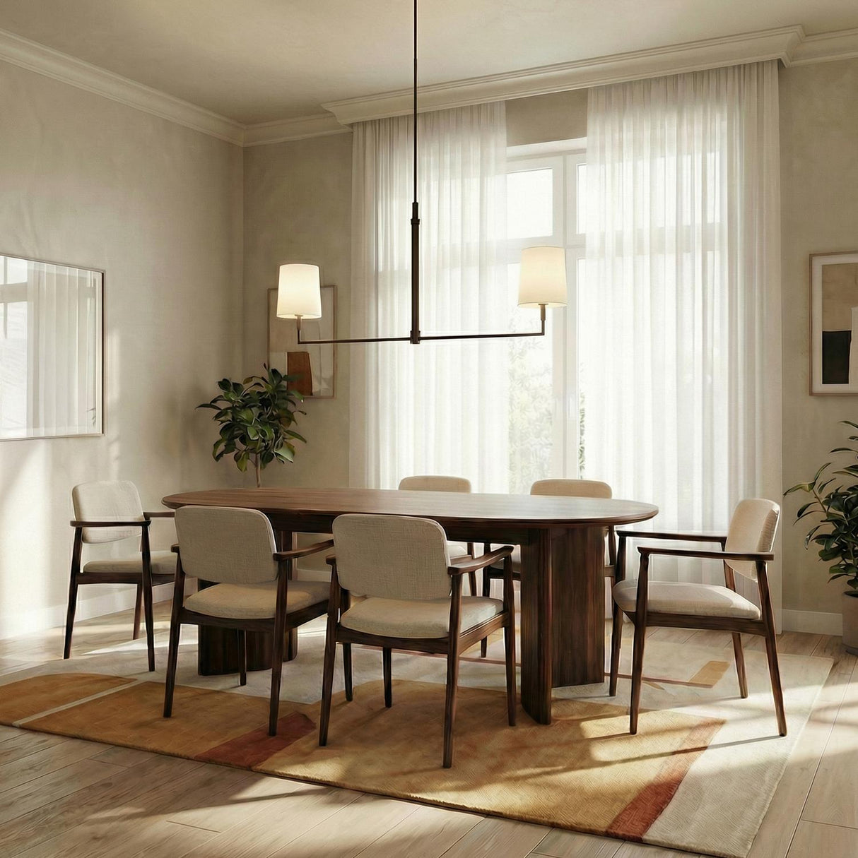 Andrew Linear Pendant 50", Aged Iron