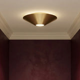 Belvin LED Flush Mount 8", Modern Brass for Modern home with Dark walls
