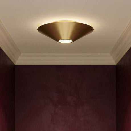 Belvin LED Flush Mount 8", Modern Brass for Modern home with Dark walls