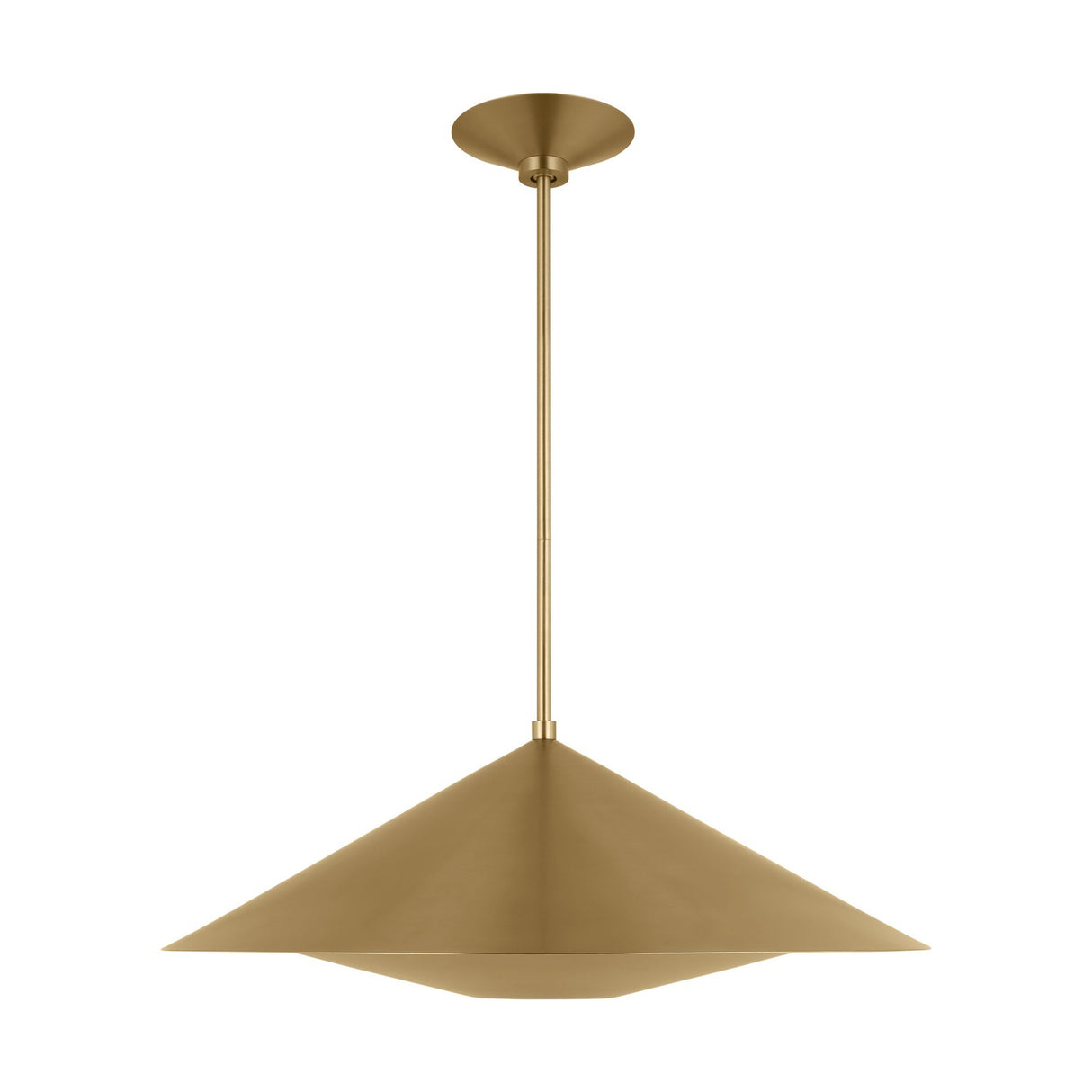 Belvin Large Pendant 24", Modern Brass