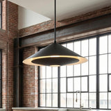Belvin Large Pendant 24", Matte Black