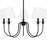Anise 5 Light Chandelier 30", Matte Black