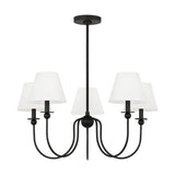Anise 5 Light Chandelier 30", Matte Black