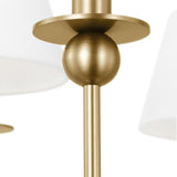 Anise 6 Light Chandelier 36", Satin Brass