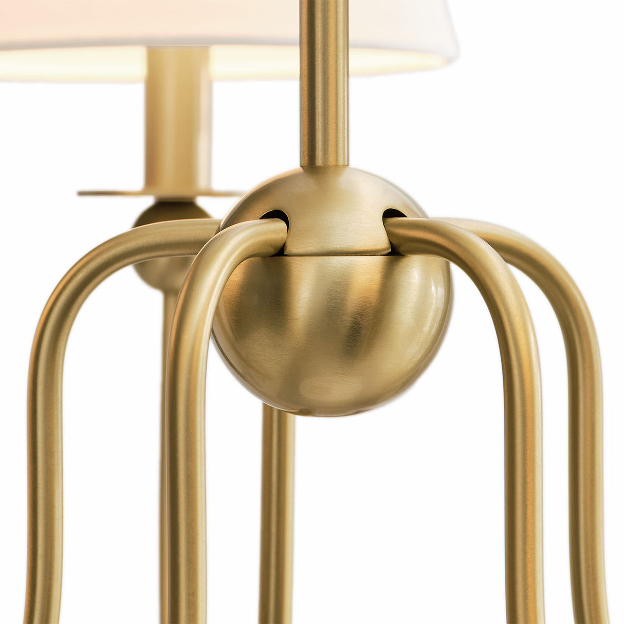 Anise 6 Light Chandelier 36", Satin Brass
