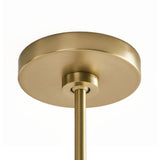 Anise 6 Light Chandelier 36", Satin Brass