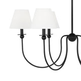 Anise 6 Light Chandelier 36", Matte Black