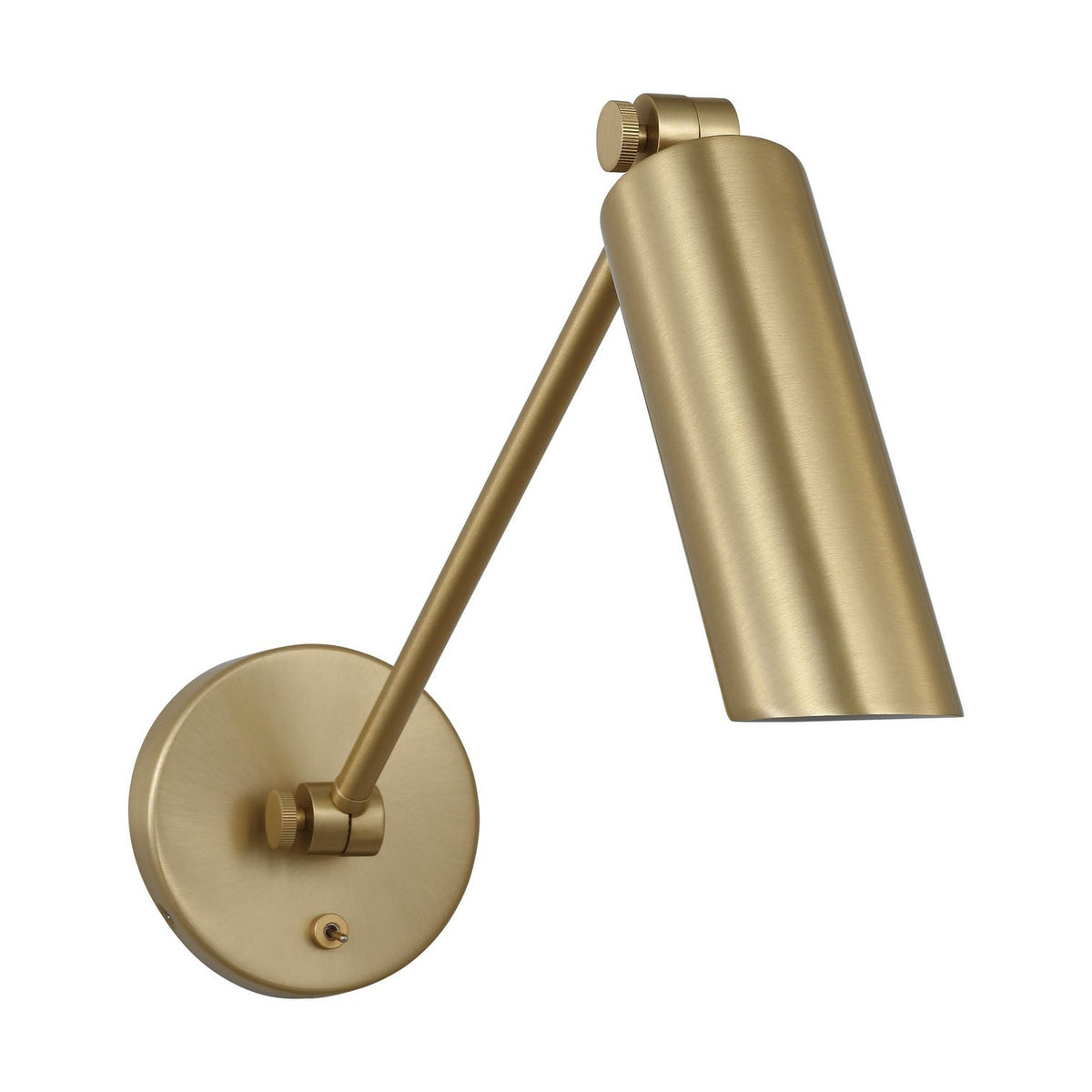 Nilo Adjustable One Arm Wall Light, Satin Brass