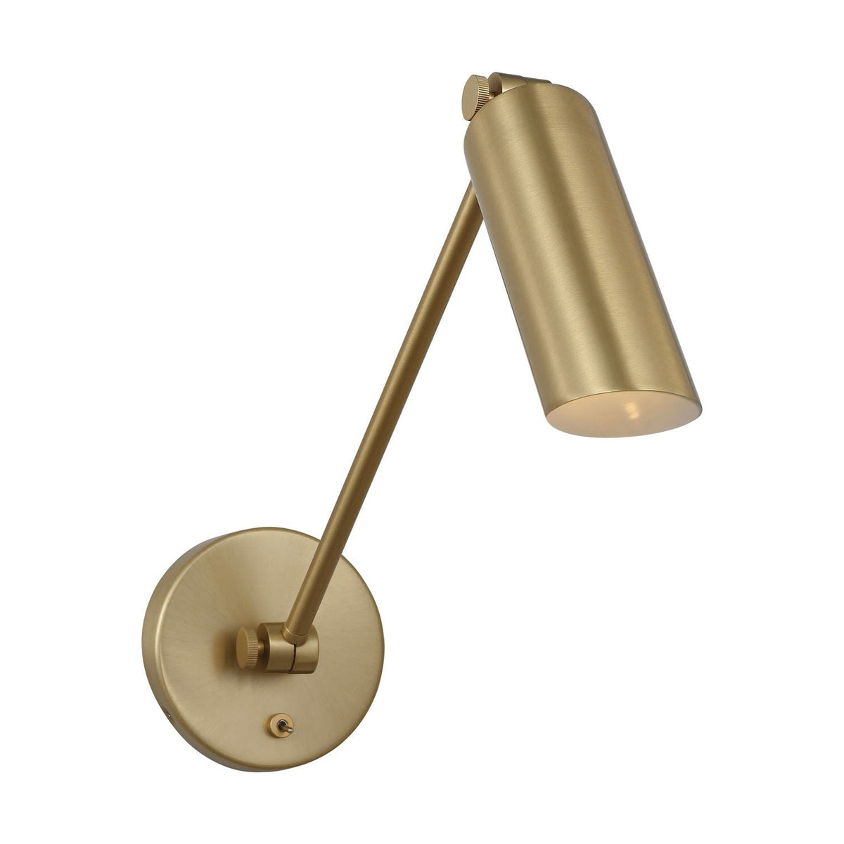 Nilo Adjustable One Arm Wall Light, Satin Brass