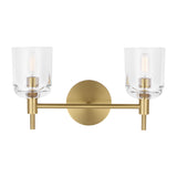 Emrys 2 Light Vanity, Modern Brass