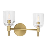 Emrys 2 Light Vanity, Modern Brass
