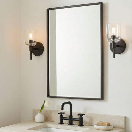 Emrys Wall Sconce 9, Aged Iron for Modern home with White Walls