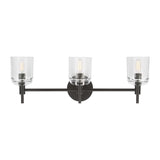 Emrys 3 Light Vanity, Aged Iron