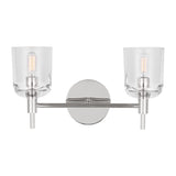 Emrys 2 Light Vanity, Polished Nickel