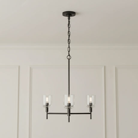 Emrys 3 Light Chandelier 24" for Transitional home with White Walls