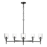Emrys 5 Light Chandelier 36", Aged Iron