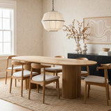 Birch Medium Pendant 22" for Modern home with White wallpaper