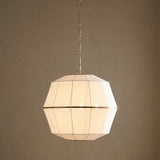 Birch Large Pendant 28" for Modern home with White Linen