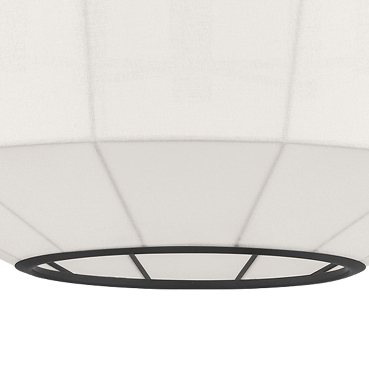 Birch Large Pendant 28", Aged Iron and White Linen