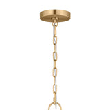 Birch Extra Large Pendant 32", Modern Brass and White Linen