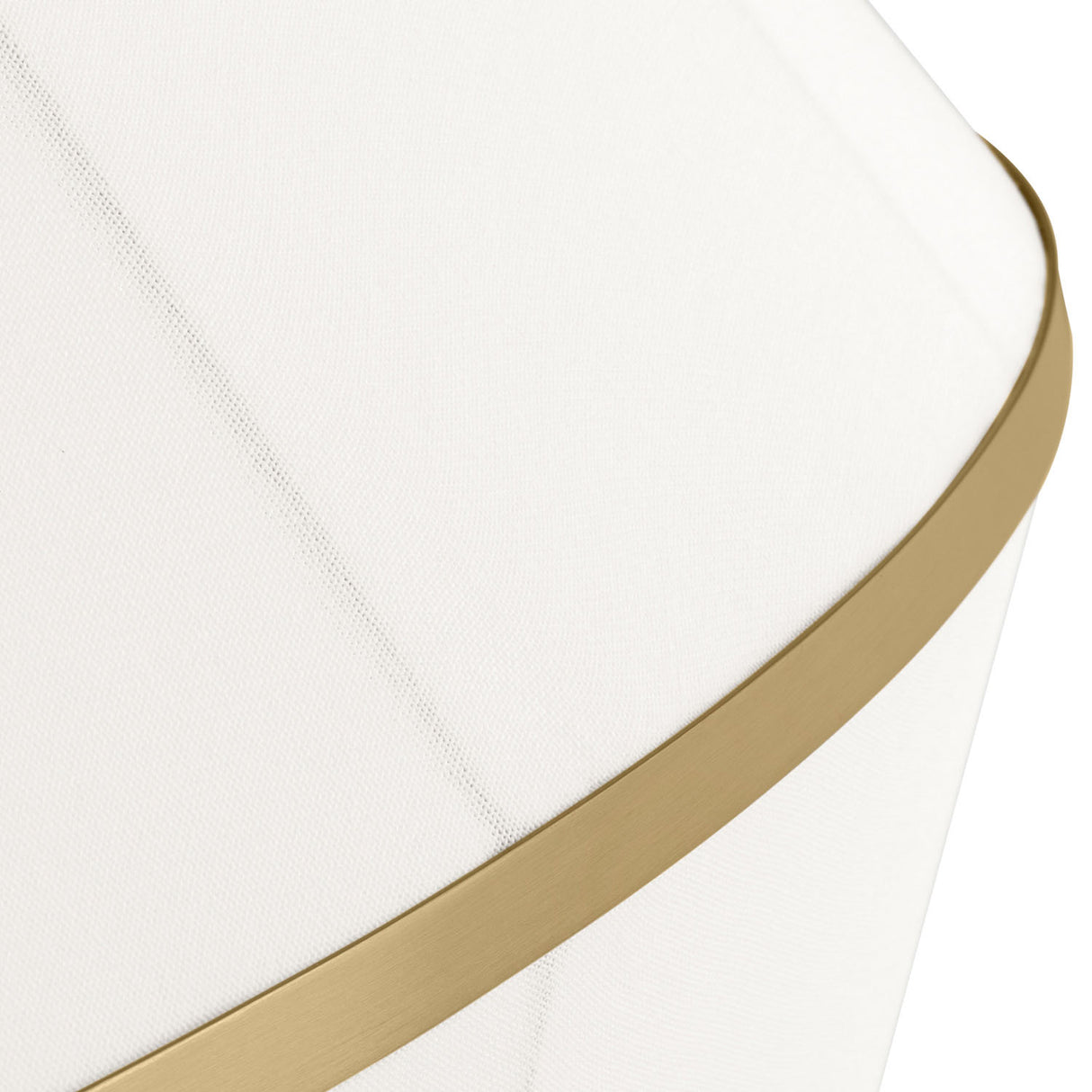 Birch Extra Large Pendant 32", Modern Brass and White Linen