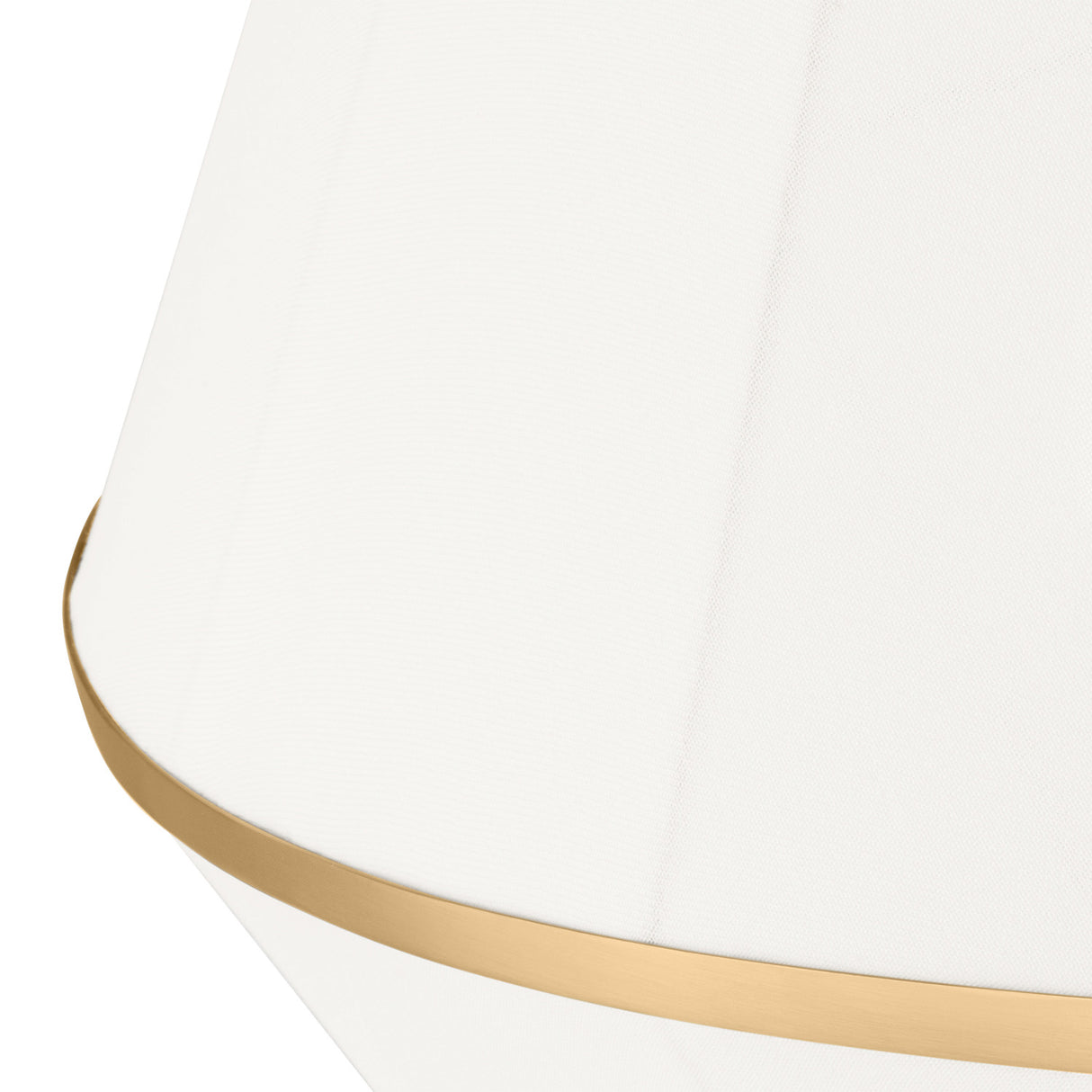 Birch Extra Large Pendant 32", Modern Brass and White Linen