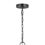 Birch Extra Large Pendant 32", Aged Iron and White Linen