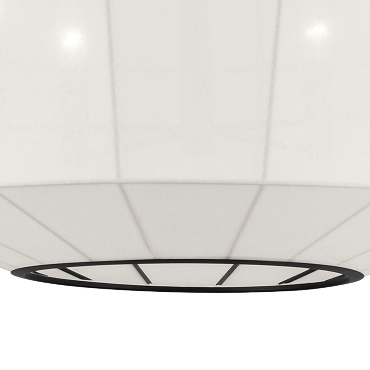 Birch Extra Large Pendant 32", Aged Iron and White Linen
