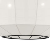 Birch Extra Large Pendant 32", Aged Iron and White Linen